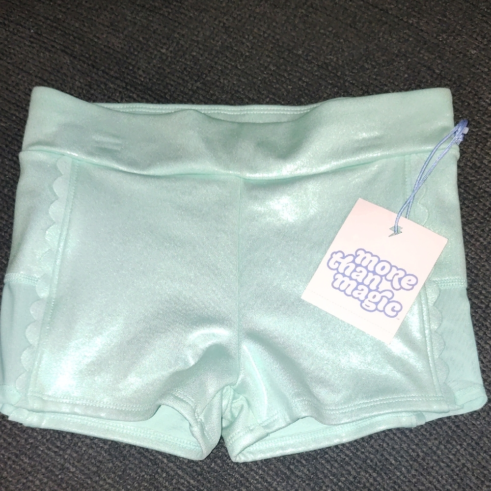 More Than Magic Mint Green Scalloped Shorts
